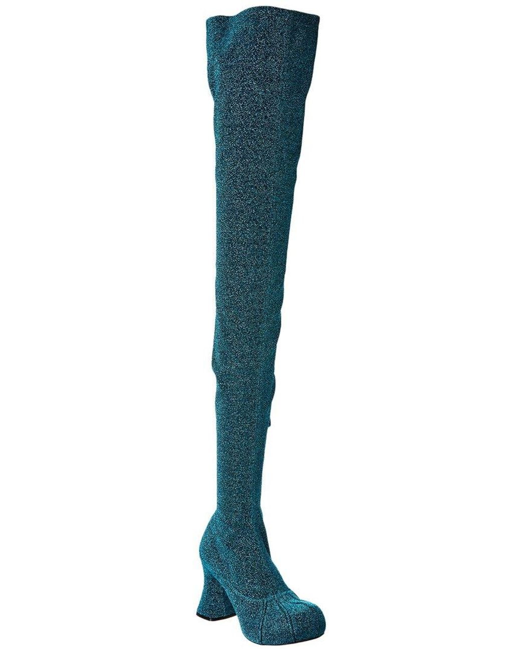 Stella McCartney Blue Groove Over-The-Knee Boot