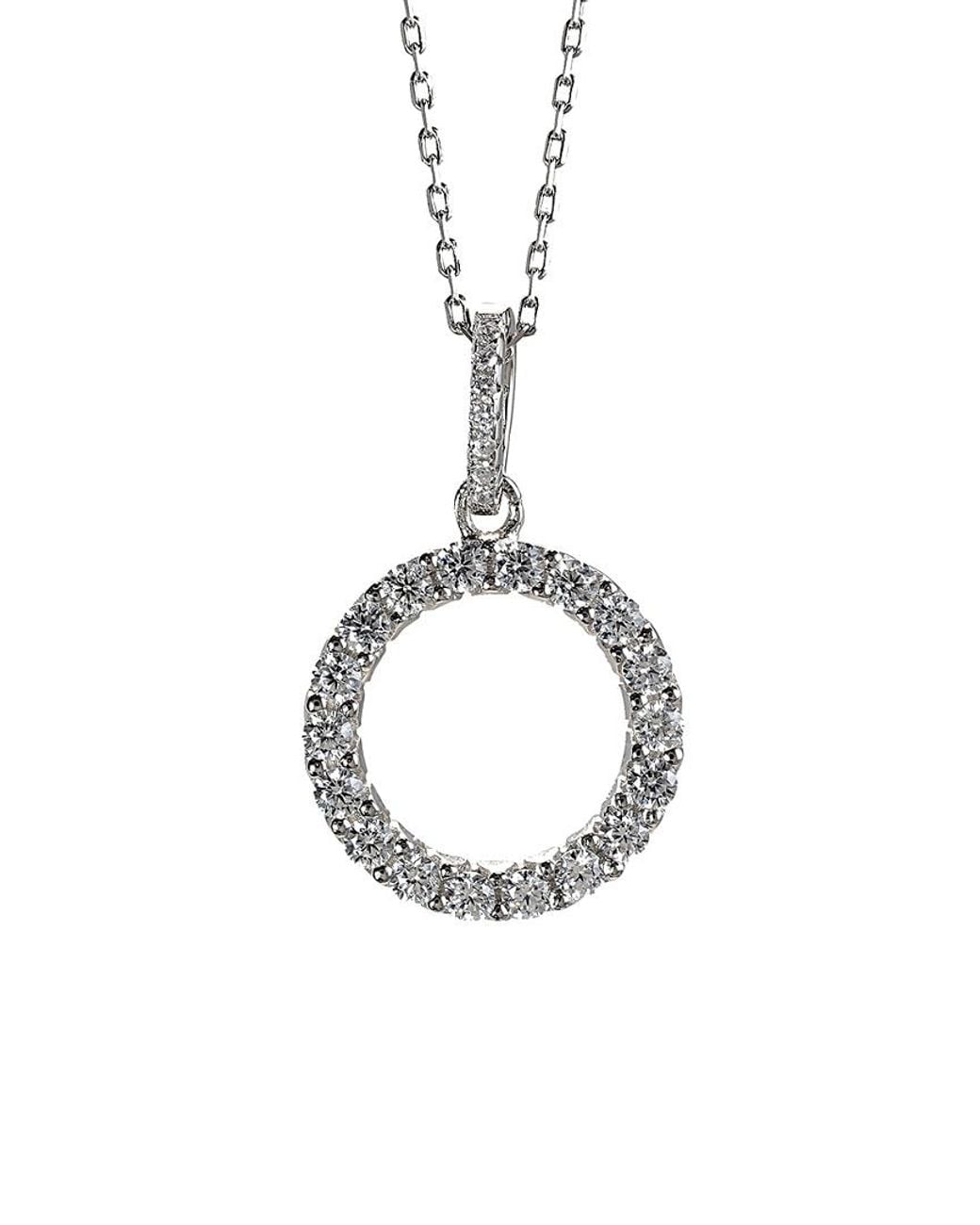Suzy Levian CZ Jewelry Metallic Suzy Levian Cz Pendant Necklace