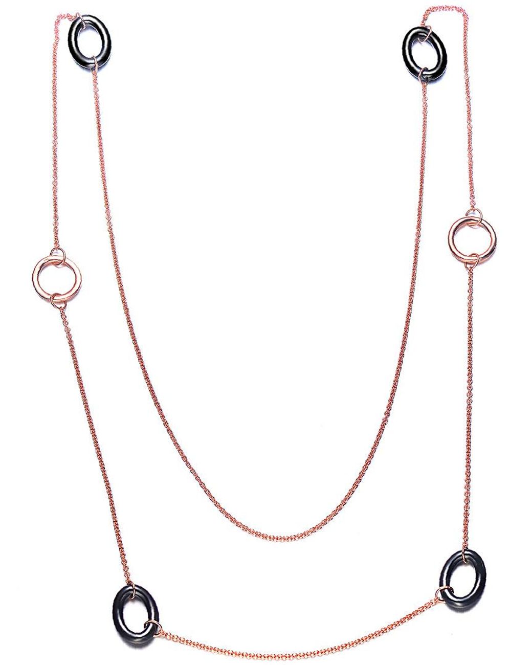 Rachel Glauber Metallic Cz 32in Necklace