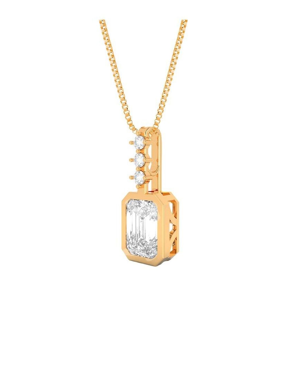 Amairah Metallic 14K Rose 3.00 Ct. Tw. Lab-Grown Diamond Pendant Necklace