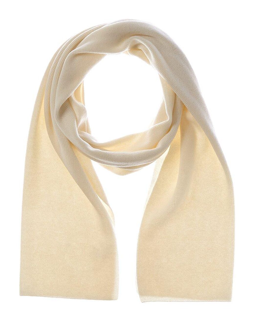 Sofiacashmere Natural Sofiacashmere Full Needle Rib Wool & Cashmere-Blend Scarf