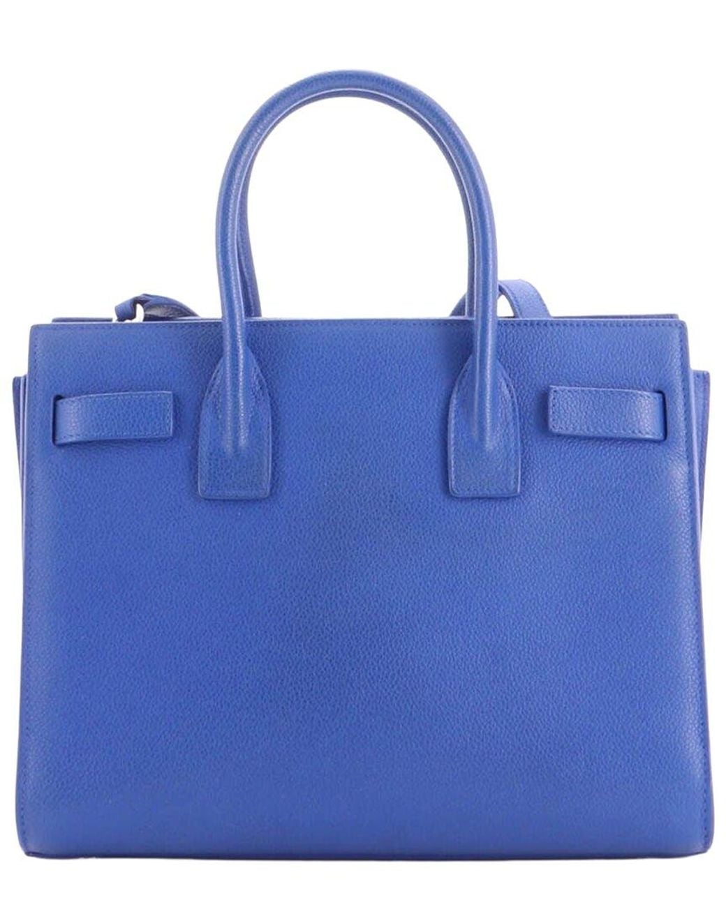 Saint Laurent Blue Sheep Leather Sac De Jour Bag Baby (Authentic Pre-Loved)