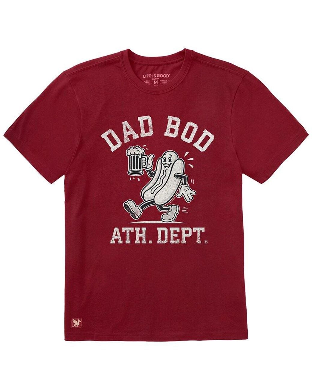 Life Is Good. Red Crusher Lite T-Shirt for men
