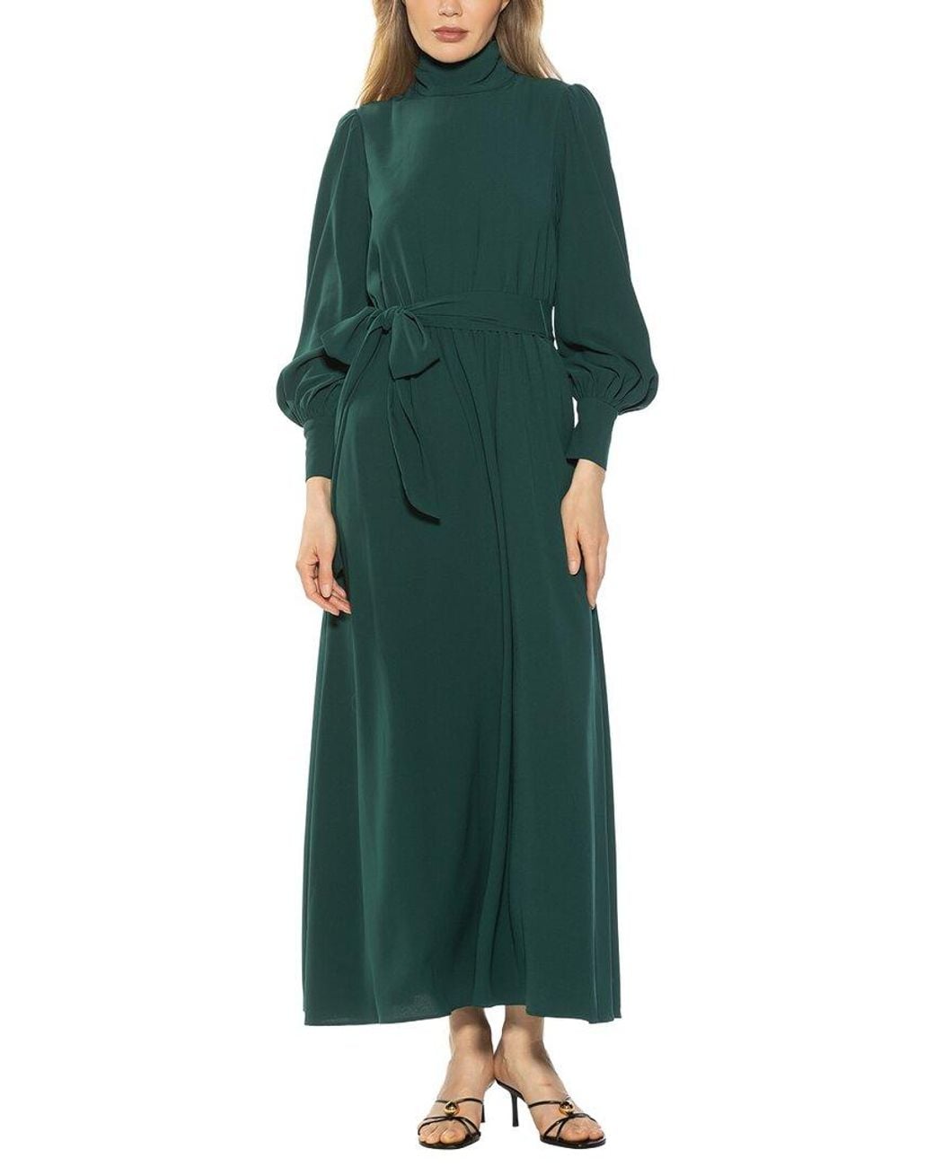 Alexia Admor Green Isaliah Fit & Flare Dress