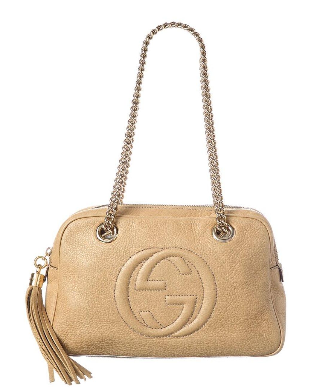 Gucci Natural Calfskin Leather Soho Chain Bag (Authentic Pre-Loved)