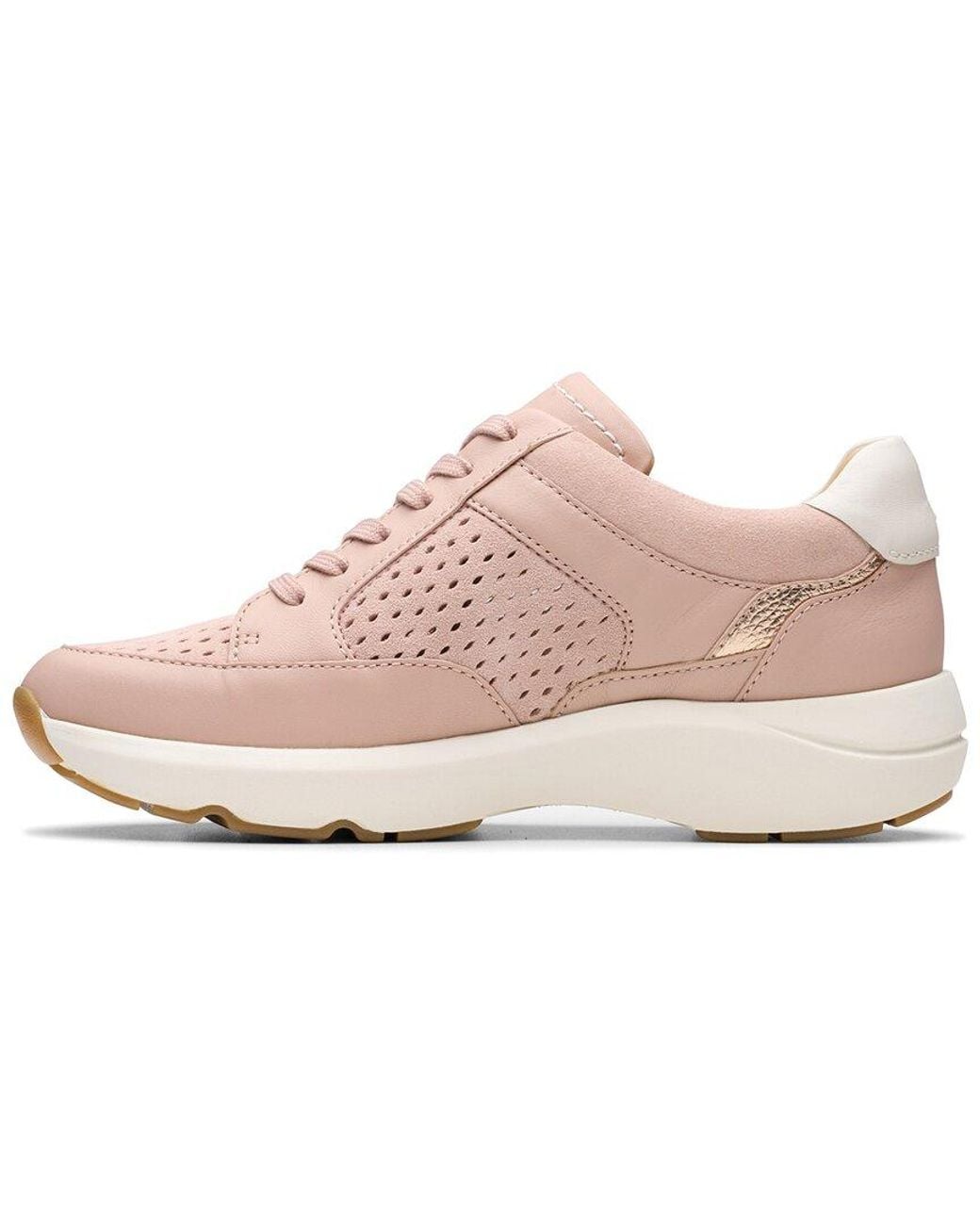 Clarks Pink Tivoli Walk Leather Sneaker