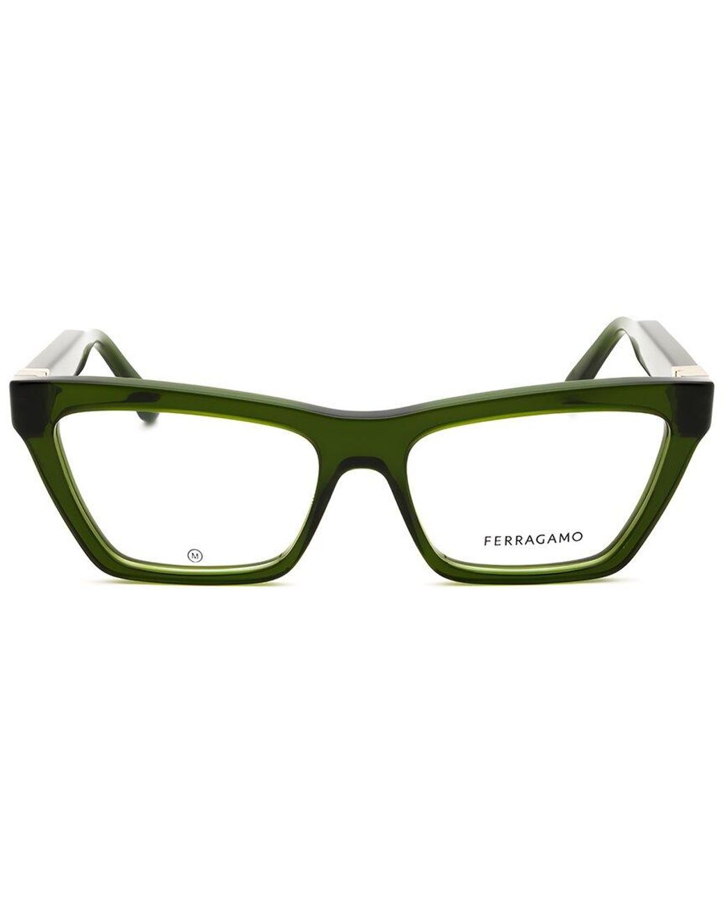 Ferragamo Green 54Mm Optical Frames