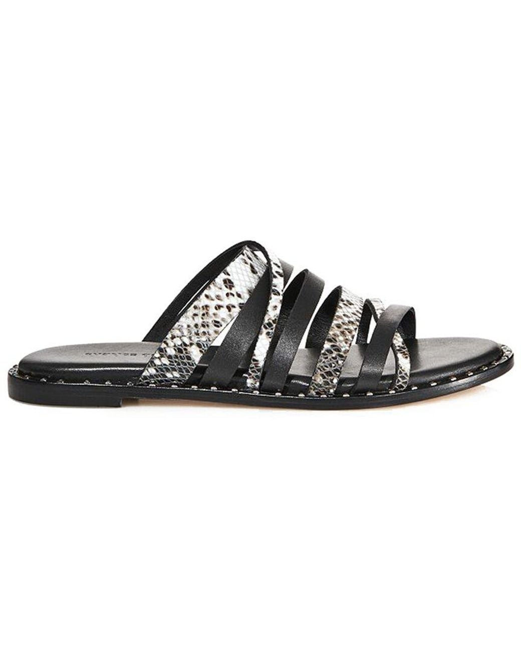 Charles David Black Source Leather Sandal