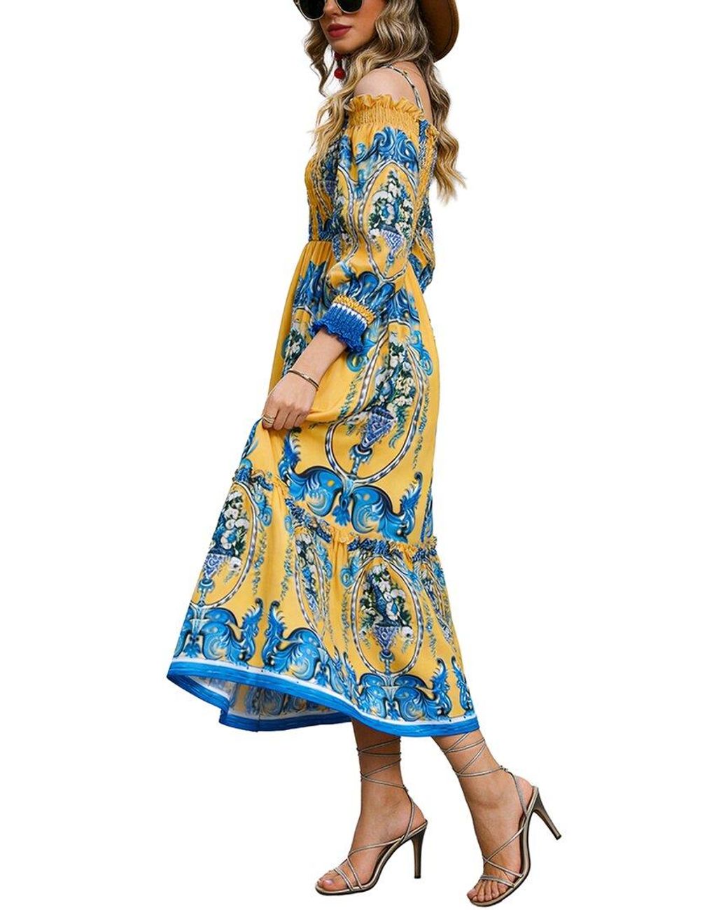 Kayla Paris Yellow Midi Dress