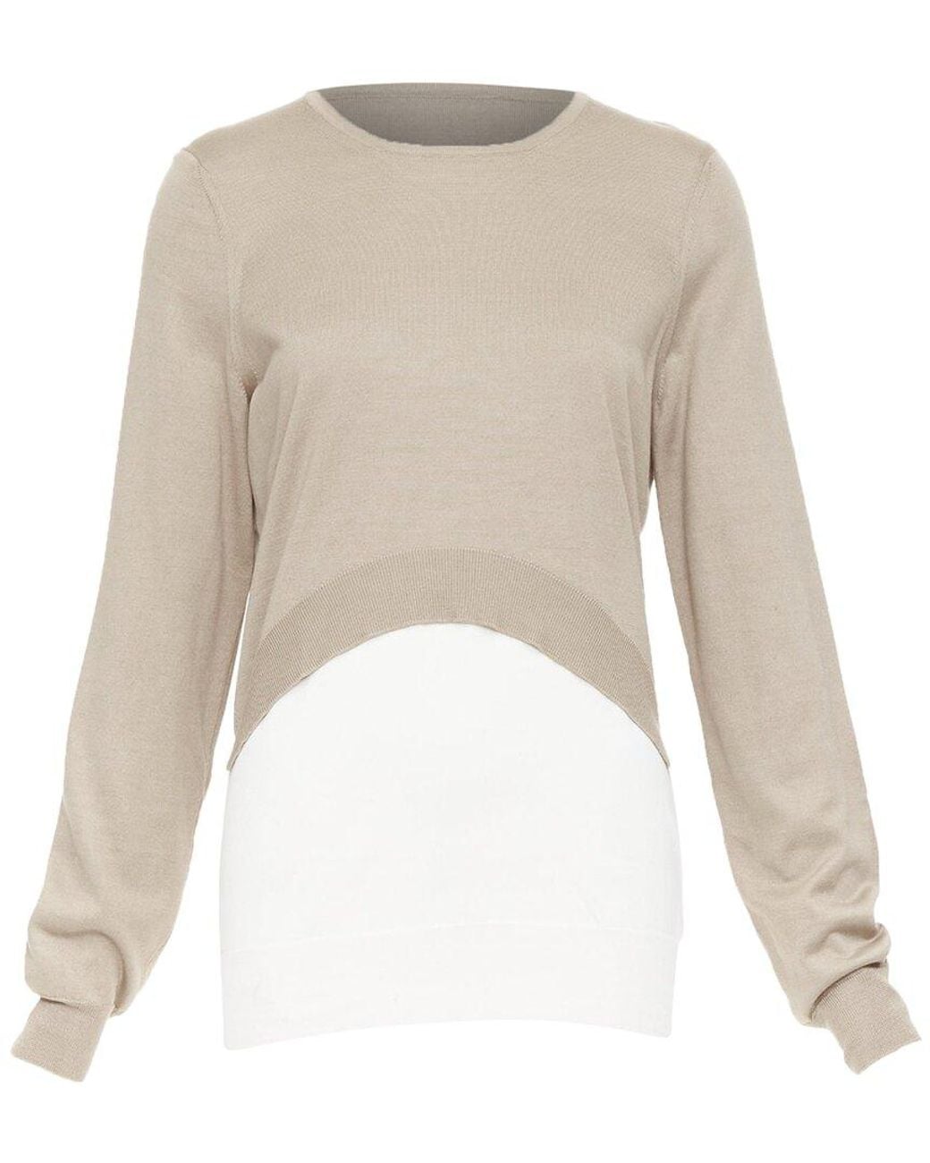 Céline Natural Silk High-Low Sweater, Size Int (Authentic Pre-Loved)