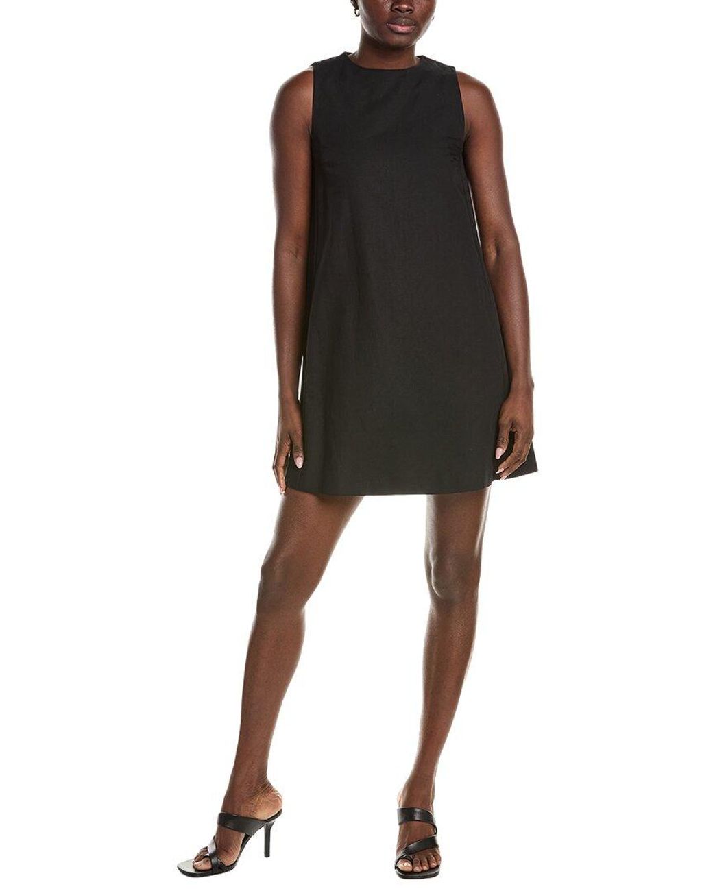 Max Mara Black Weekend Racer Linen-Blend Shift Dress