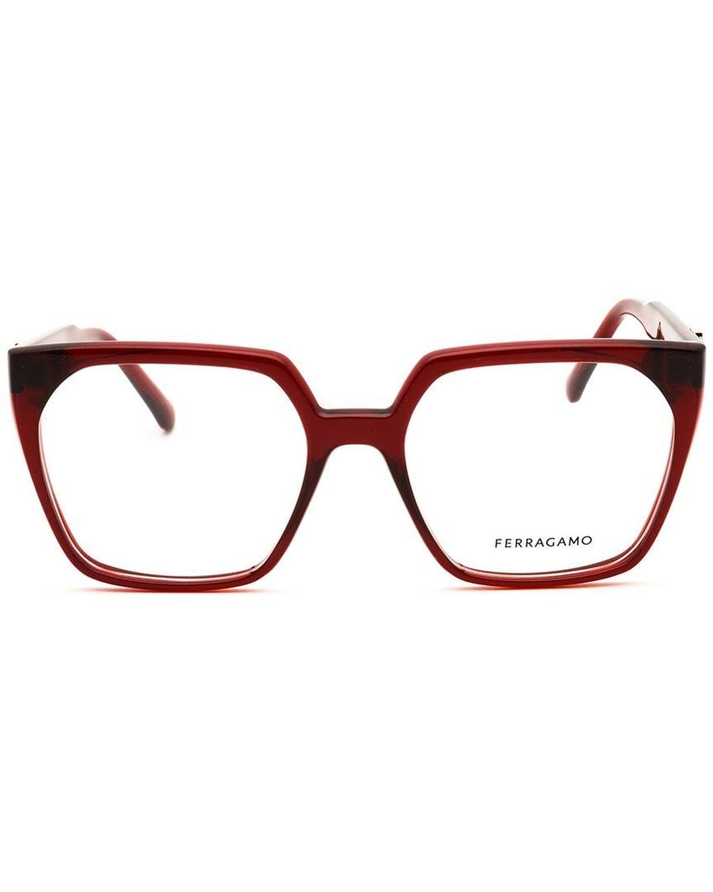 Ferragamo Brown 55Mm Optical Frames