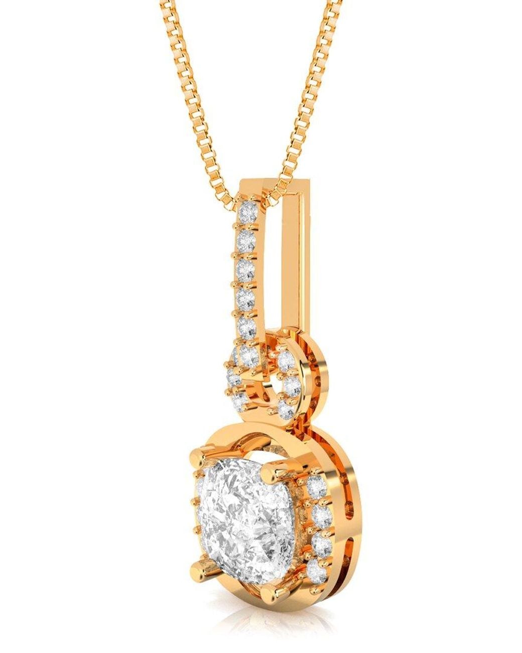 Amairah Metallic 14K Rose 2.00 Ct. Tw. Lab-Grown Diamond Pendant Necklace
