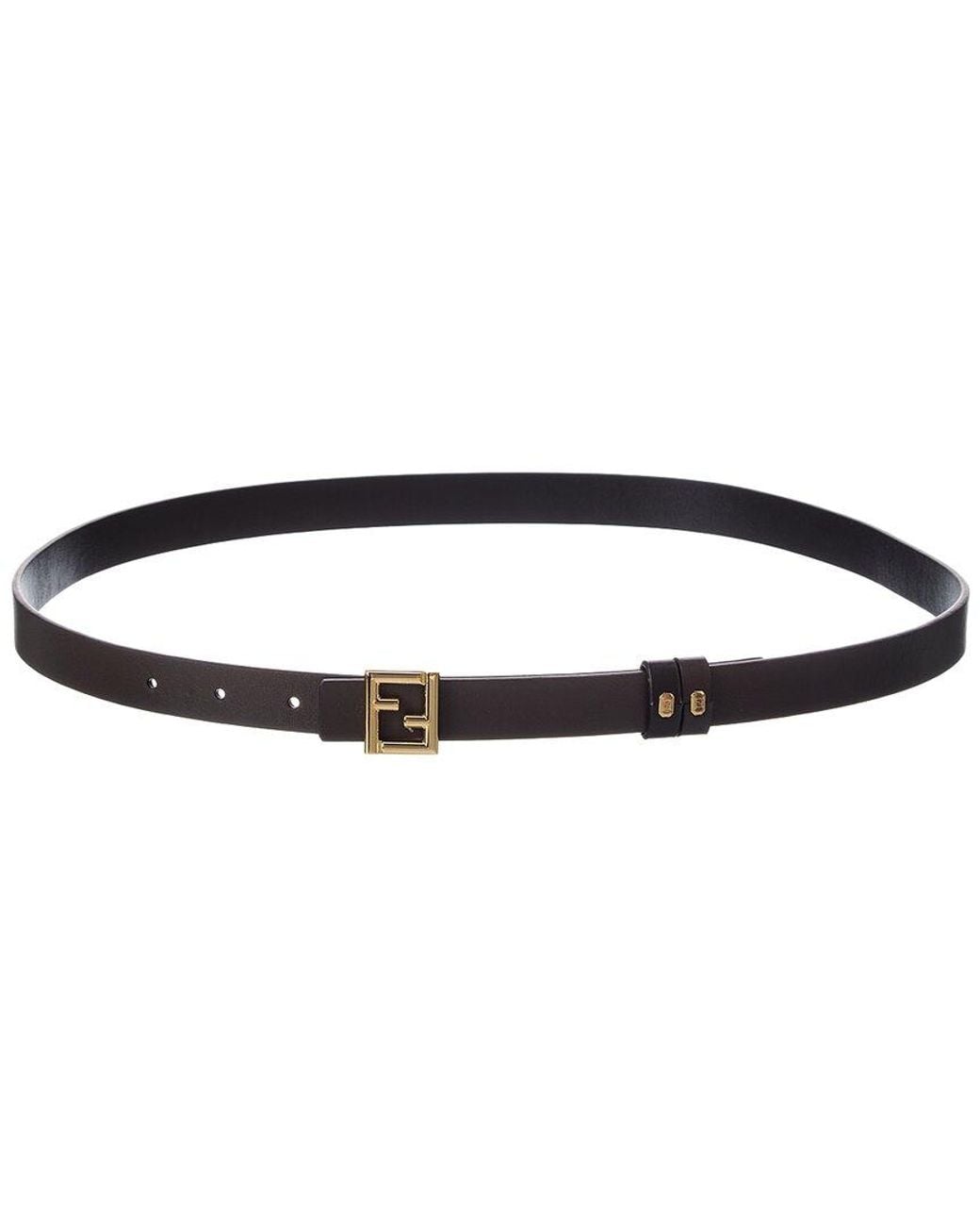 Fendi White Ff Reversible Leather Belt