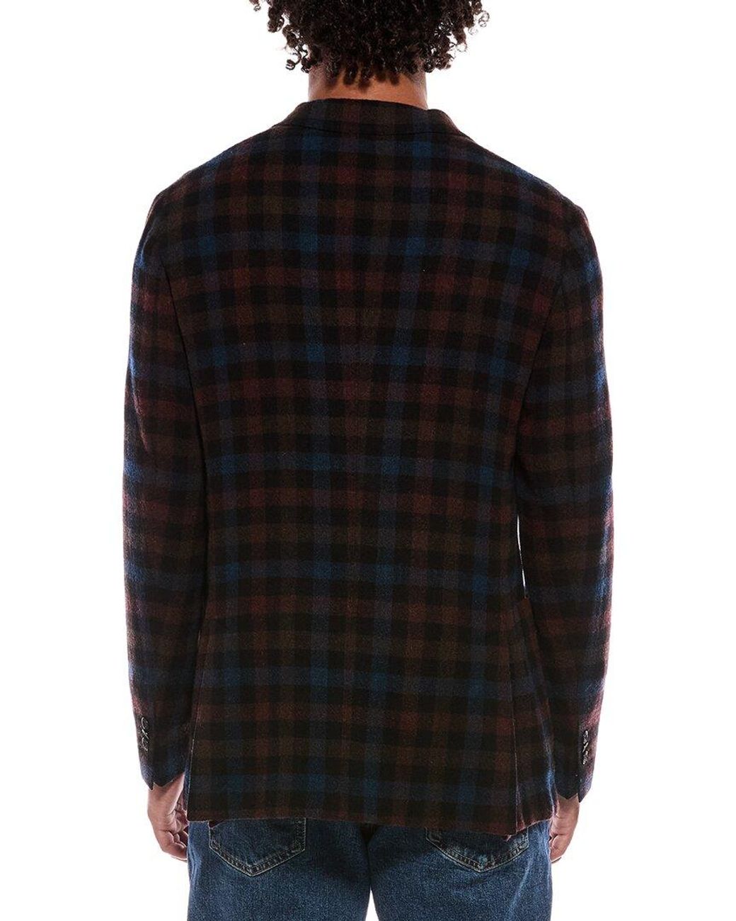 Slowear Black Montedoro Wool & Cashmere-Blend Sportscoat for men