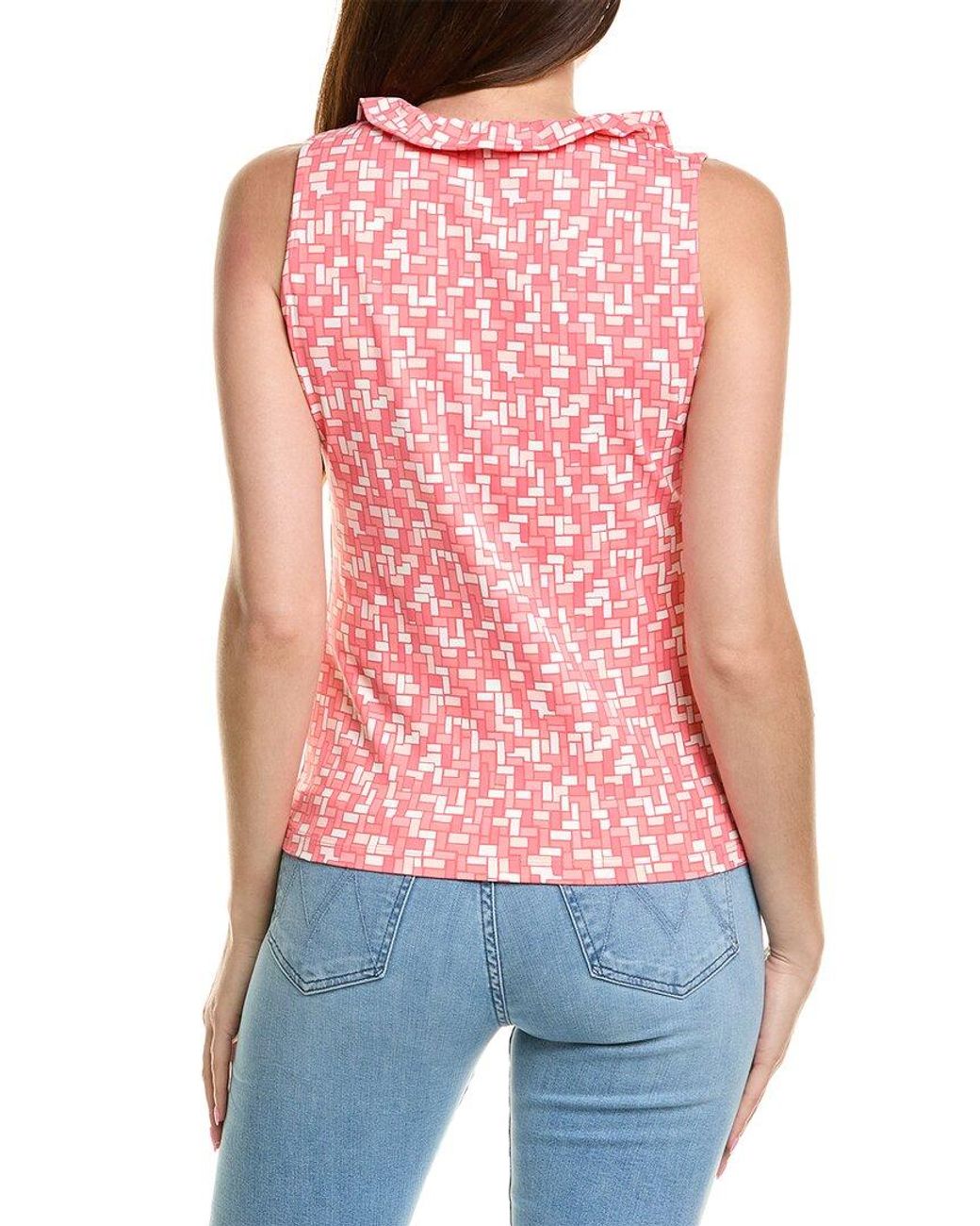 J.McLaughlin Red Durham Catalina Cloth Top