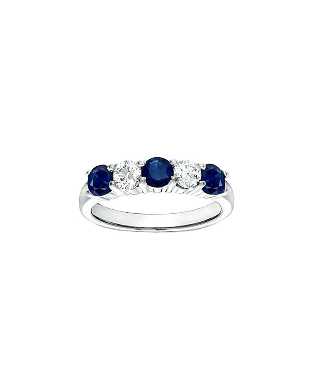 Suzy Levian Blue 14k 1.20 Ct. Tw. Diamond & Sapphire Ring