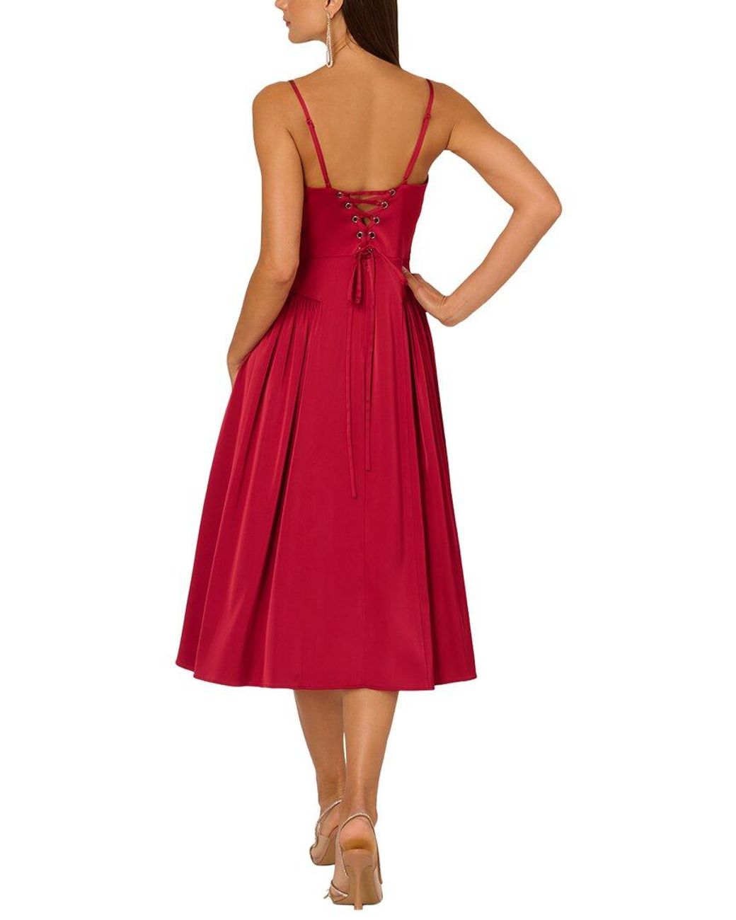 Adrianna Papell Red Fit & Flare Dress