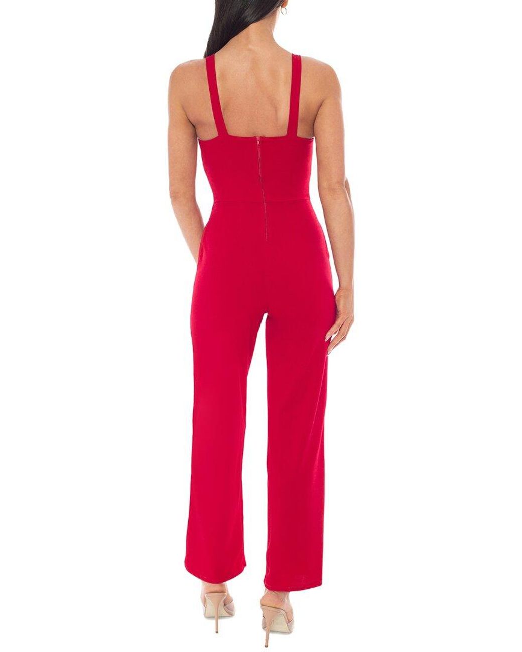 Bebe Red V-Wire Core Jumpsuit