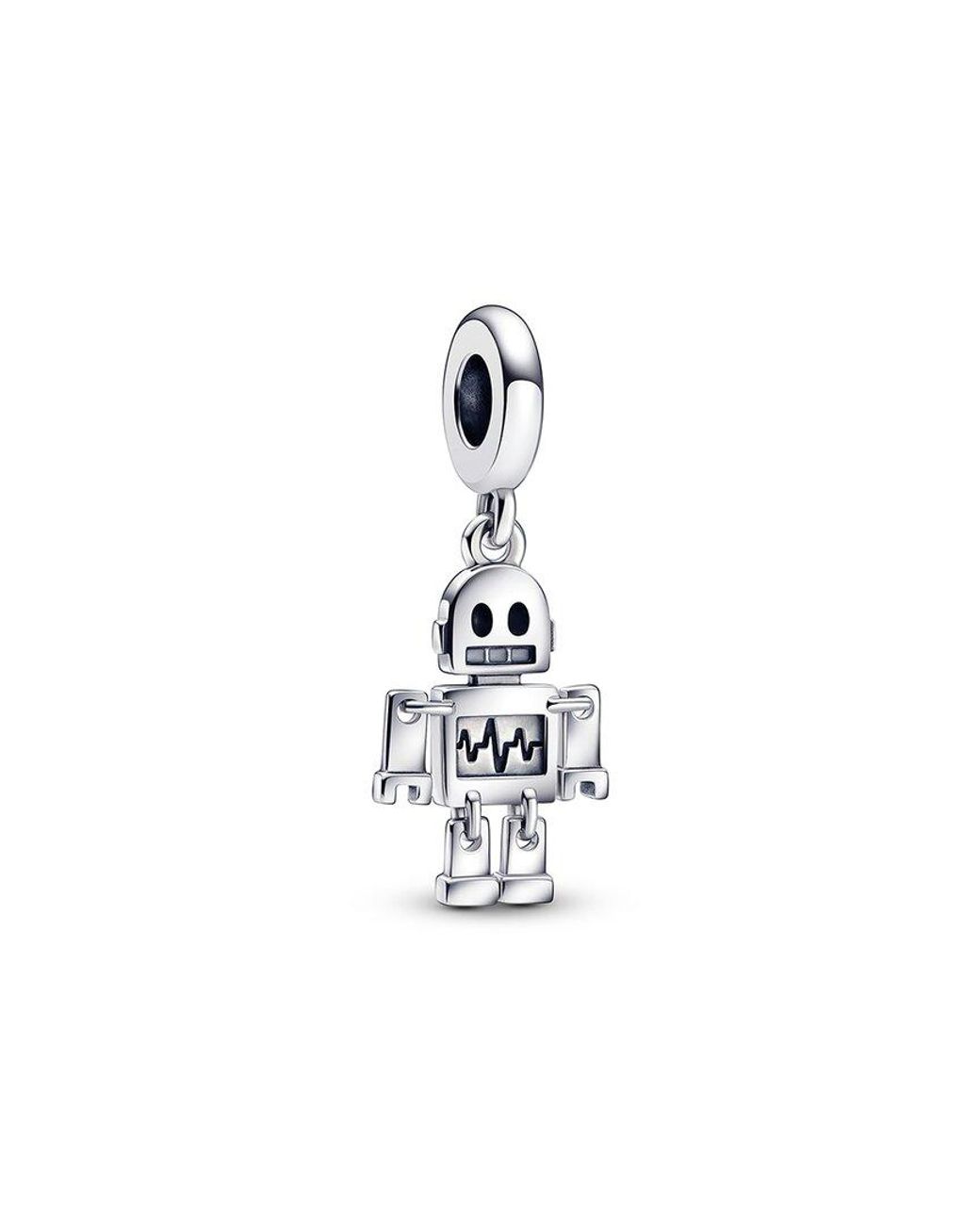 Preference Byttehandel At redigere PANDORA Moments Silver Bestie Bot Robot Dangle Charm in White | Lyst