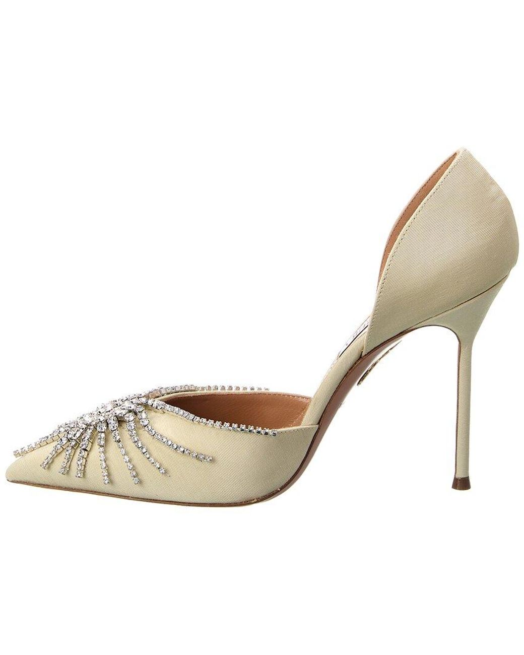 Aquazzura Metallic Sunshine 105 Grosgrain Pump