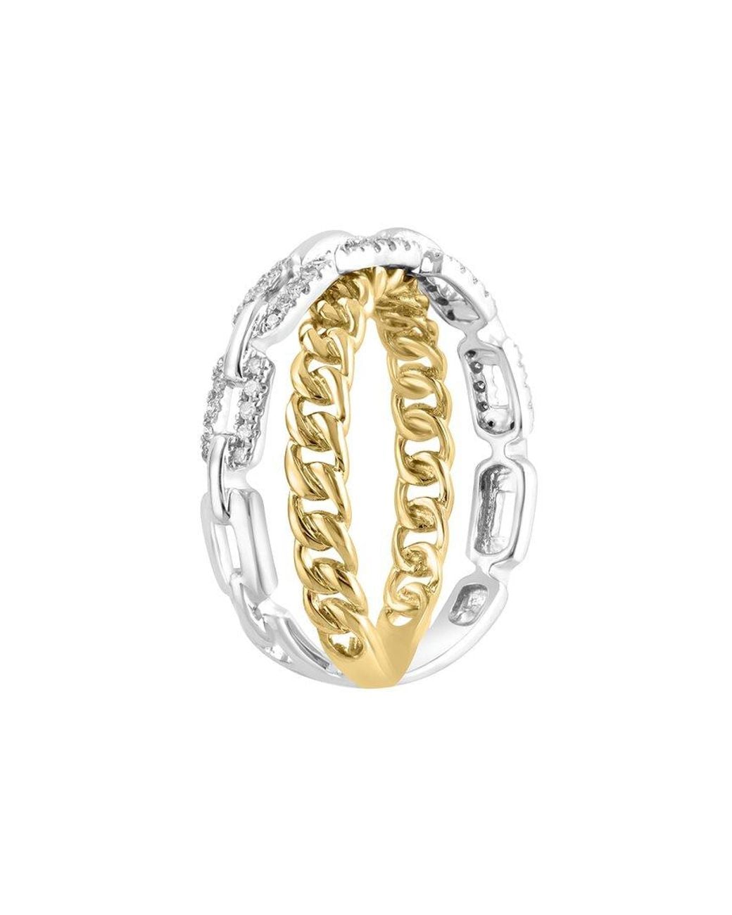 Effy Fine Jewelry Metallic 14K 0.20 Ct. Tw. Diamond Ring