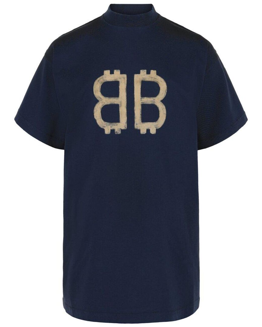 Balenciaga Blue Oversized T-Shirt for men