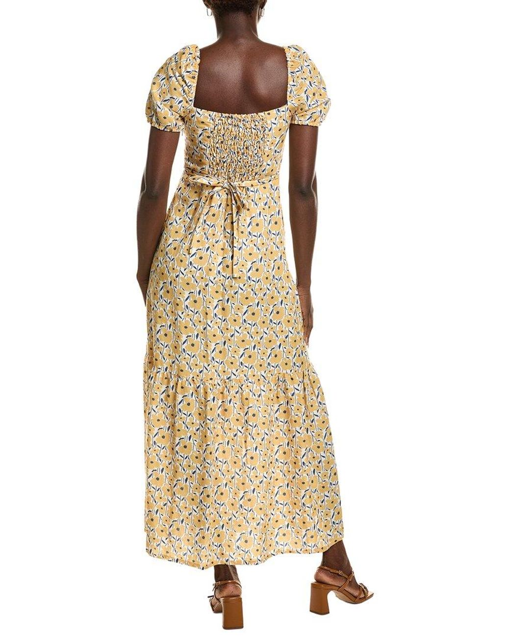 Emerson Fry Metallic Luie Linen-Blend Maxi Dress