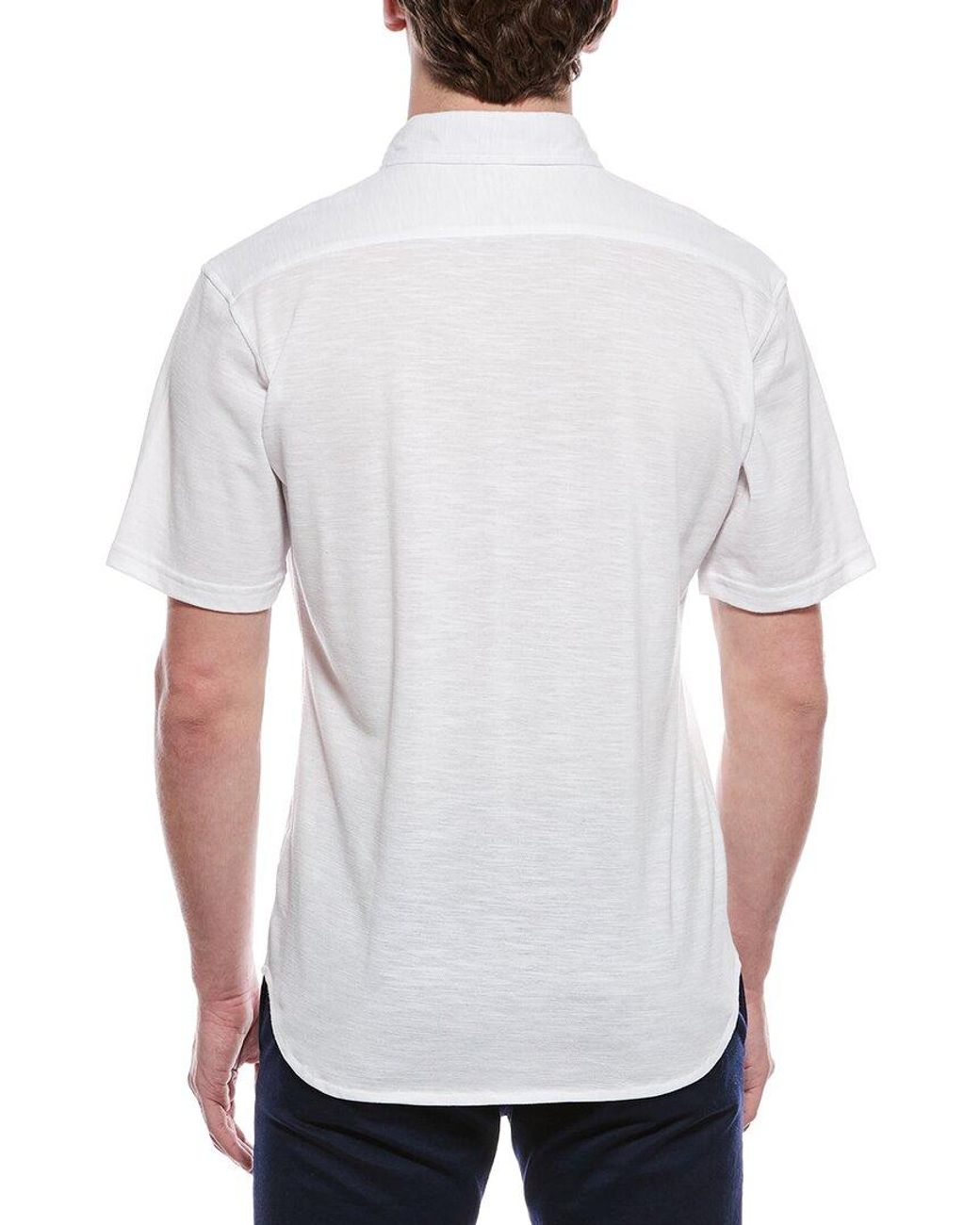 Tailorbyrd White Slub Pique Shirt for men