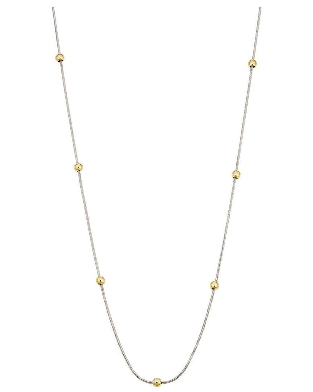 Italian Gold Multicolor 14K Two-Tone Italian Snake Link Chain Necklace