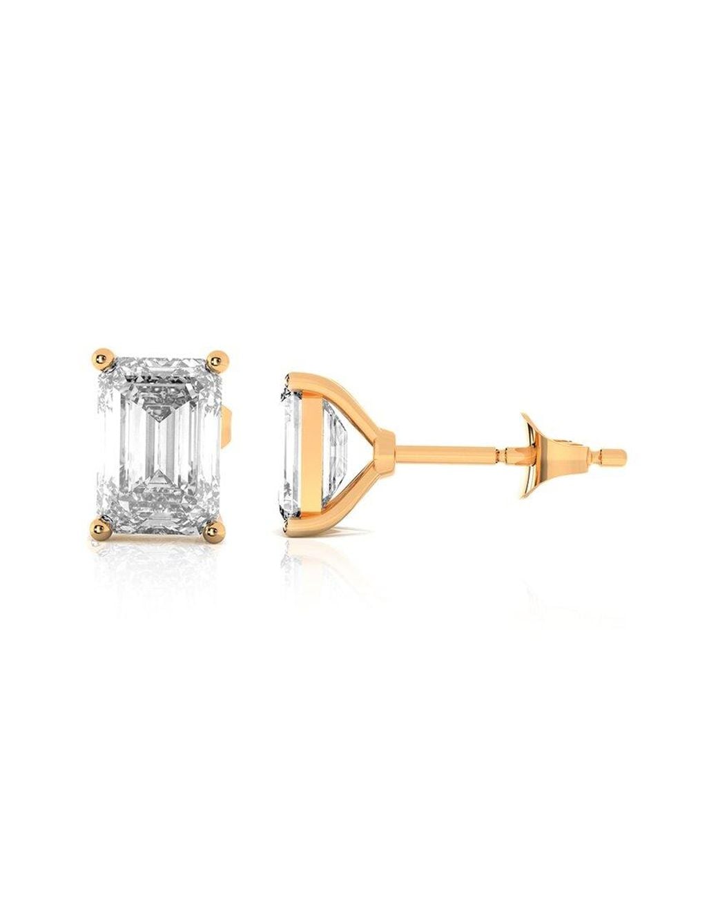 Amairah Metallic 14K Rose 4.00 Ct. Tw. Lab-Grown Diamond Stud Earrings