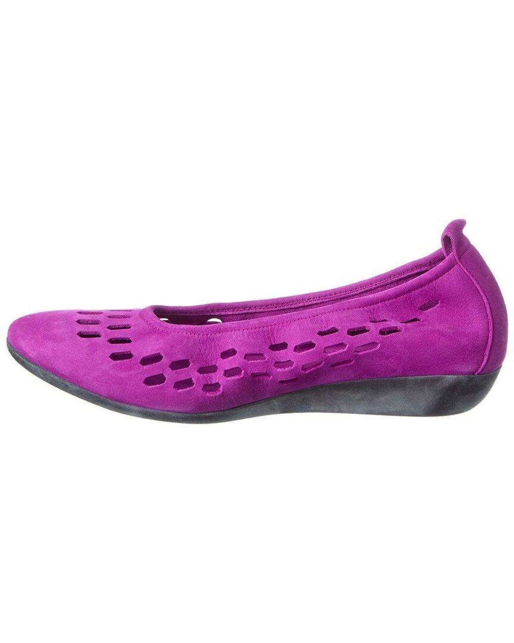 Arche Purple Onizza Leather Flat