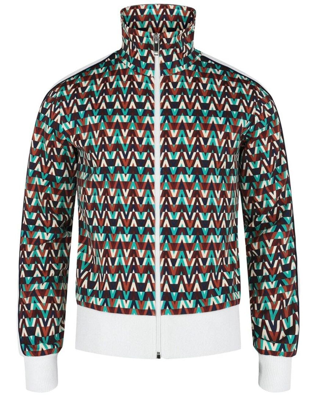 Valentino Green Jersey Knit Vlogo Jacket for men