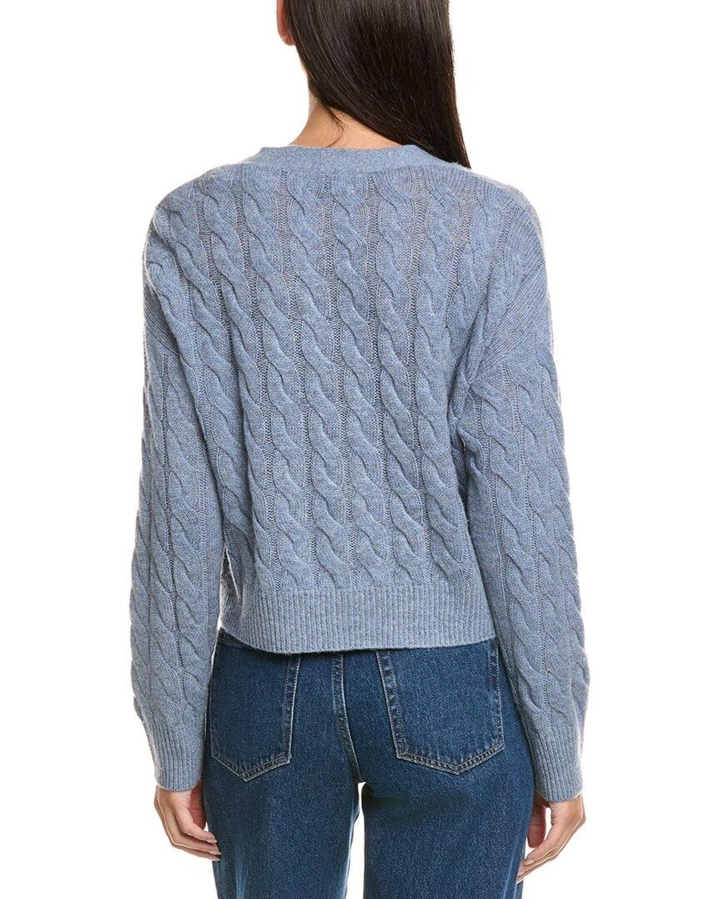 NAADAM Blue Wool & Cashmere-Blend Cardigan