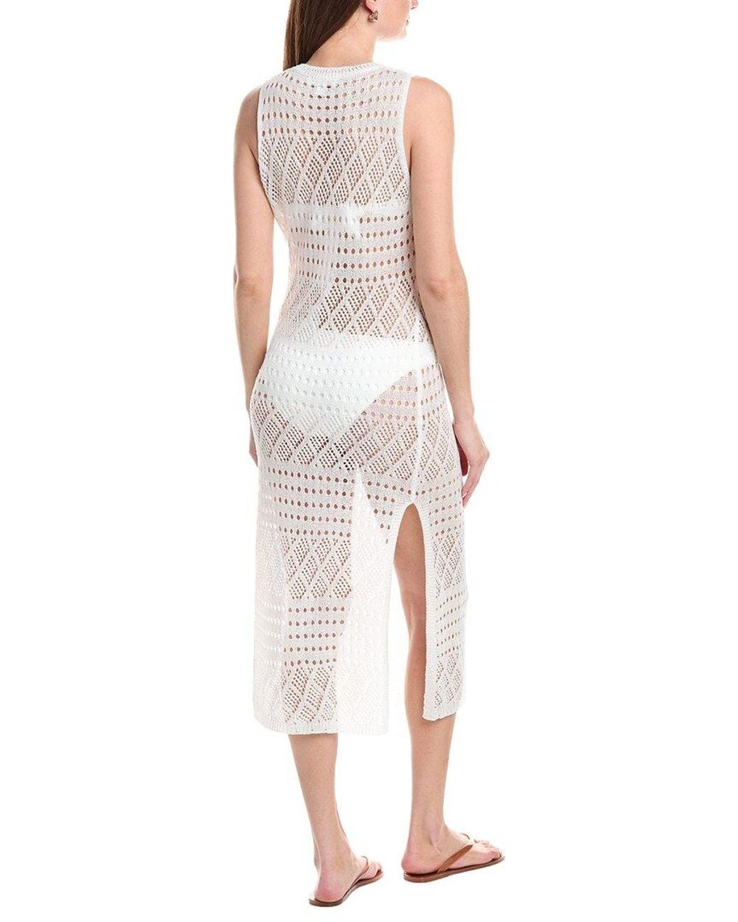 Salty Lemon White Laced Up Front Maxi Dress