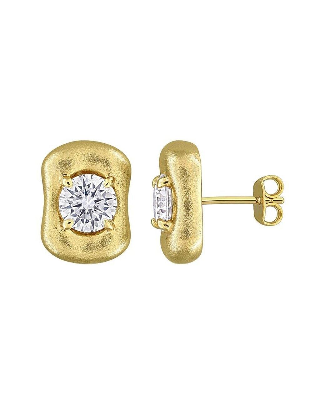 Rina Limor Metallic 1.90 Ct. Tw. Created Moissanite Stud Earrings