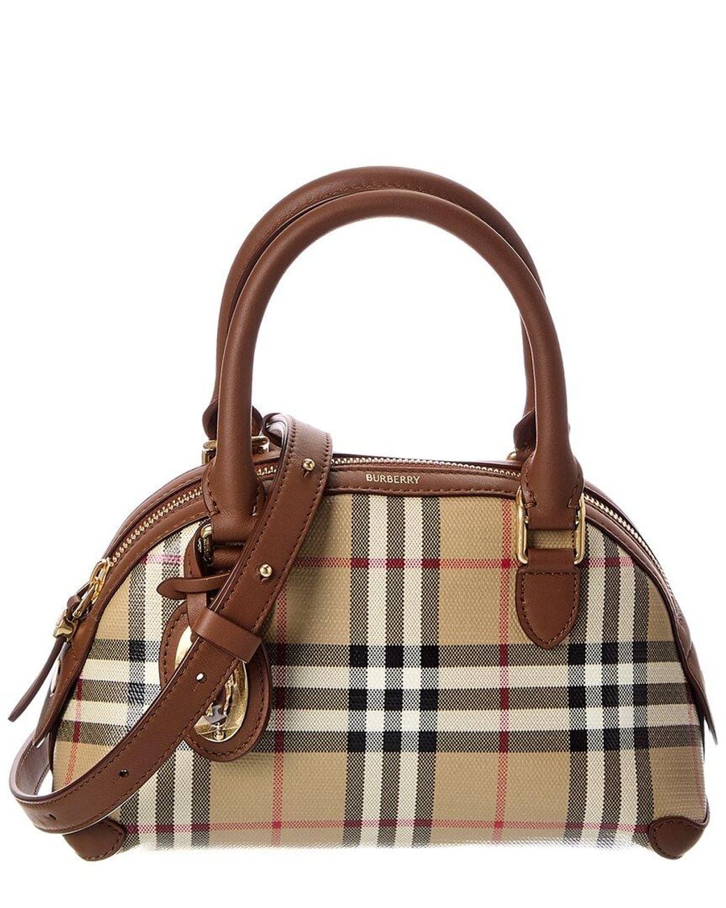 Burberry Brown Primrose Mini Coated Canvas & Leather Crossbody