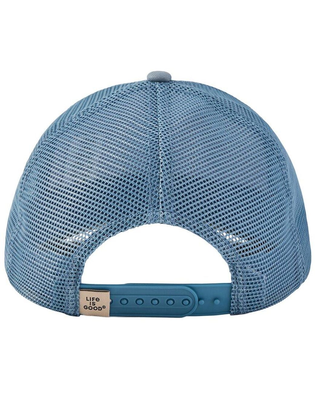 Life Is Good. Blue Trucker Hat for men