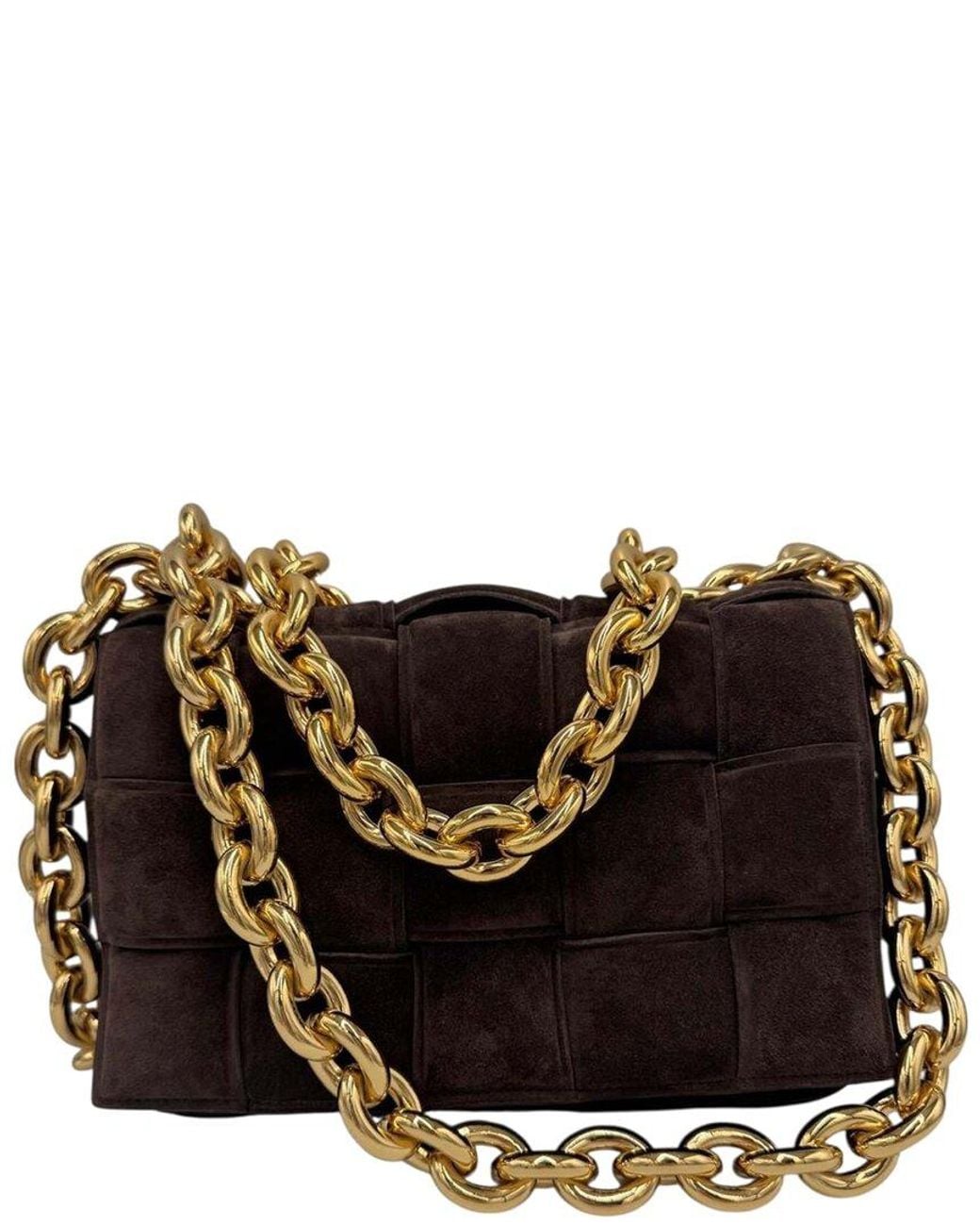 Bottega Veneta Black Leather Padded Chain Cassette (Authentic Pre-Loved)