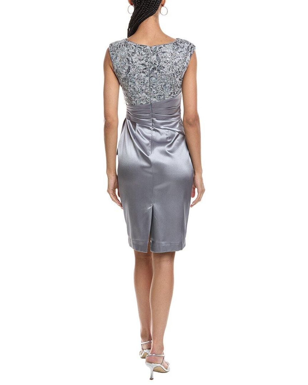 Vince Camuto Blue Sleeveless Embellished Mini Dress