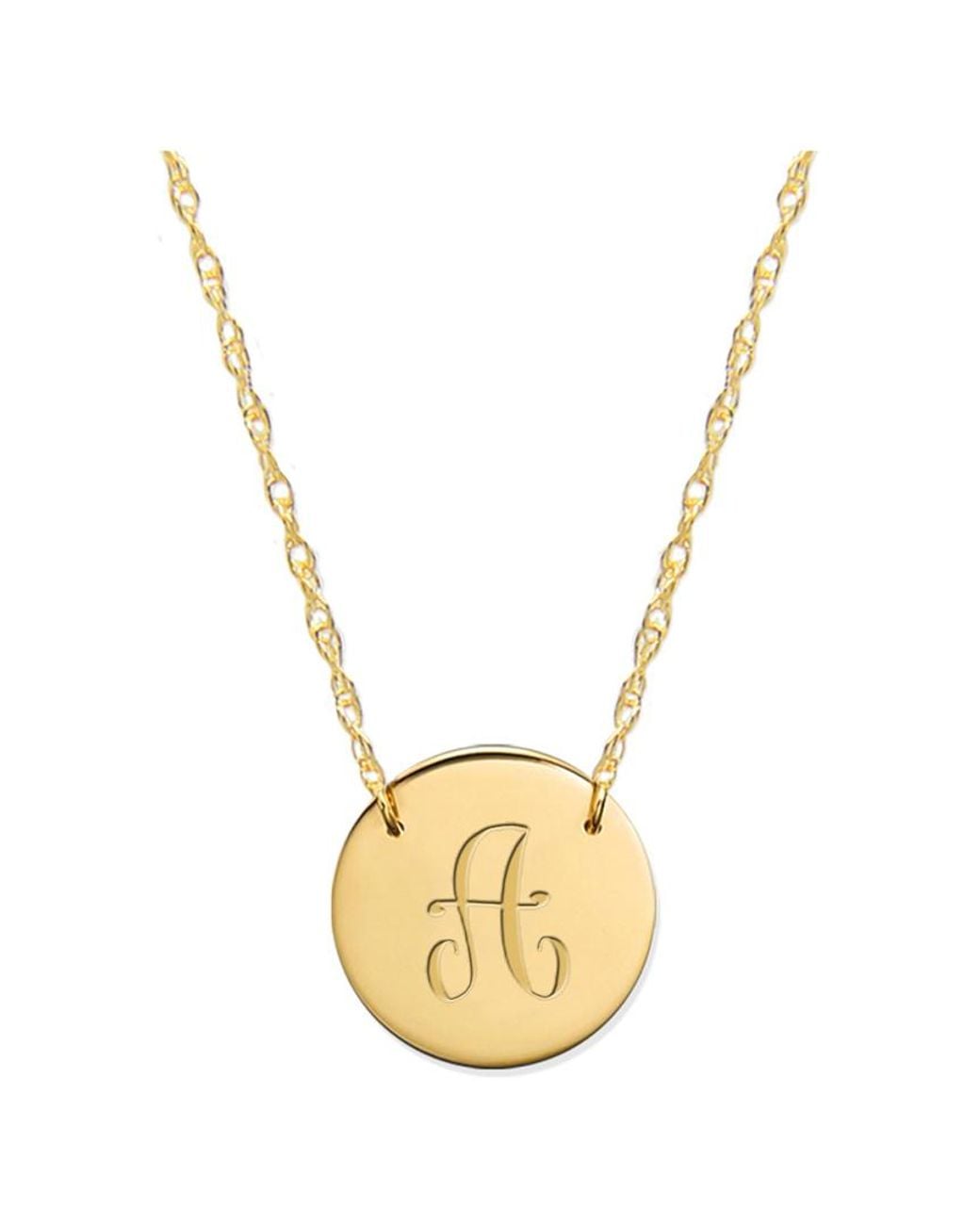 Jane Basch Metallic 14k Gold Initial Necklace (a-z)