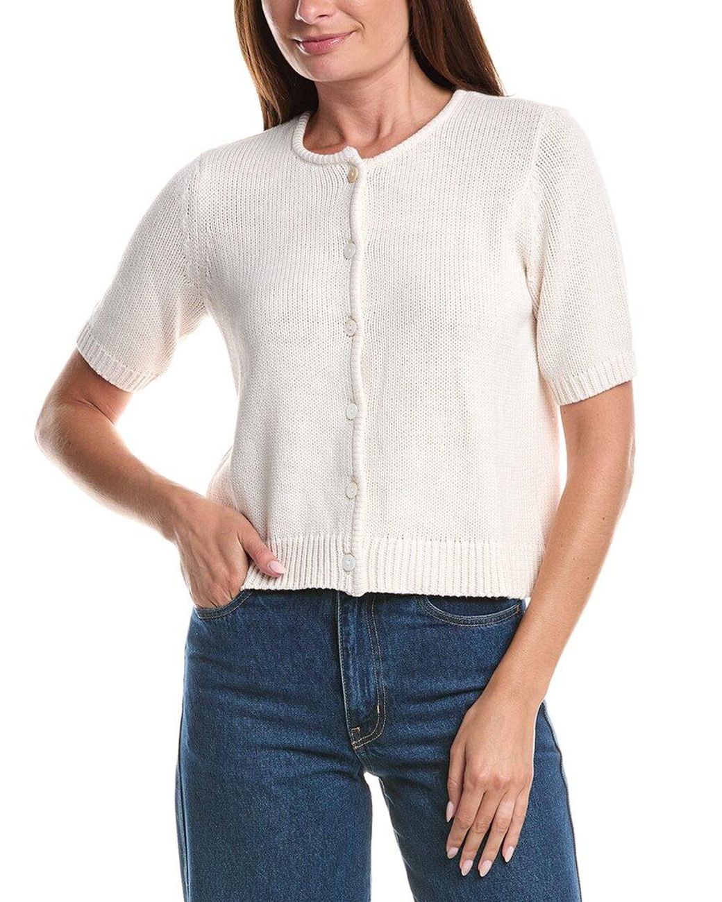 Splendid White Fisherman Cardigan