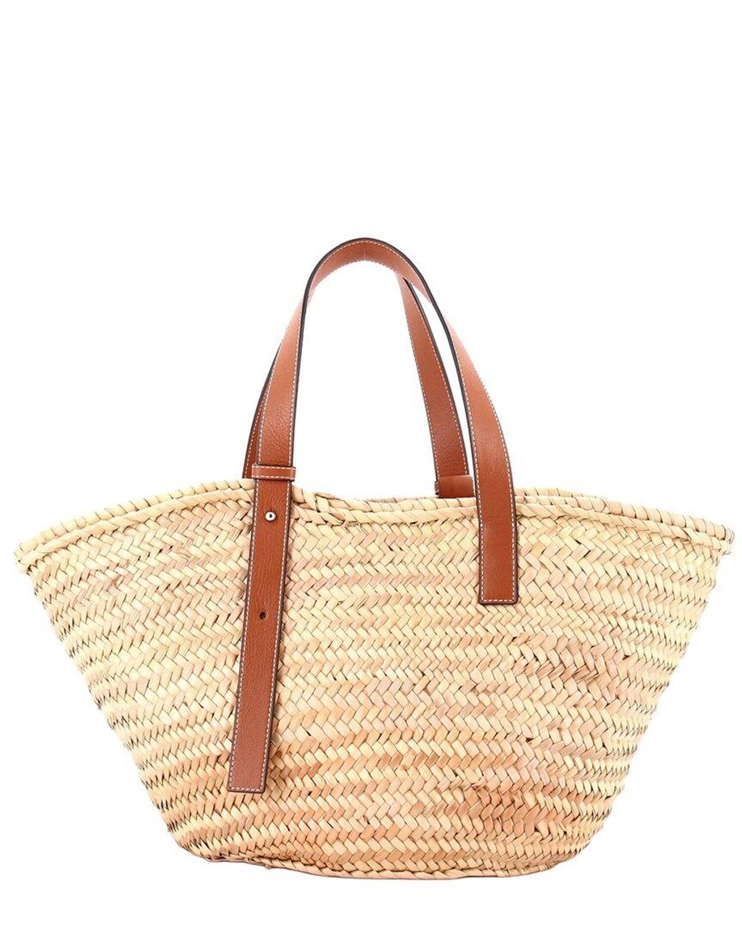 Loewe Brown Raffia Basket Tote Medium (Authentic Pre-Loved)