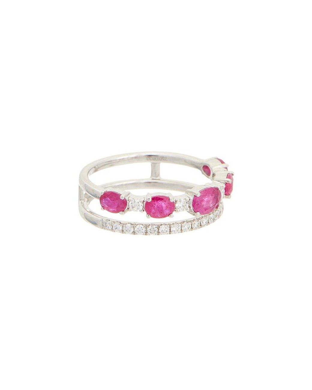 Maitre De Diamant Pink 18K 1.58 Ct. Tw. Diamond & Ruby Ring