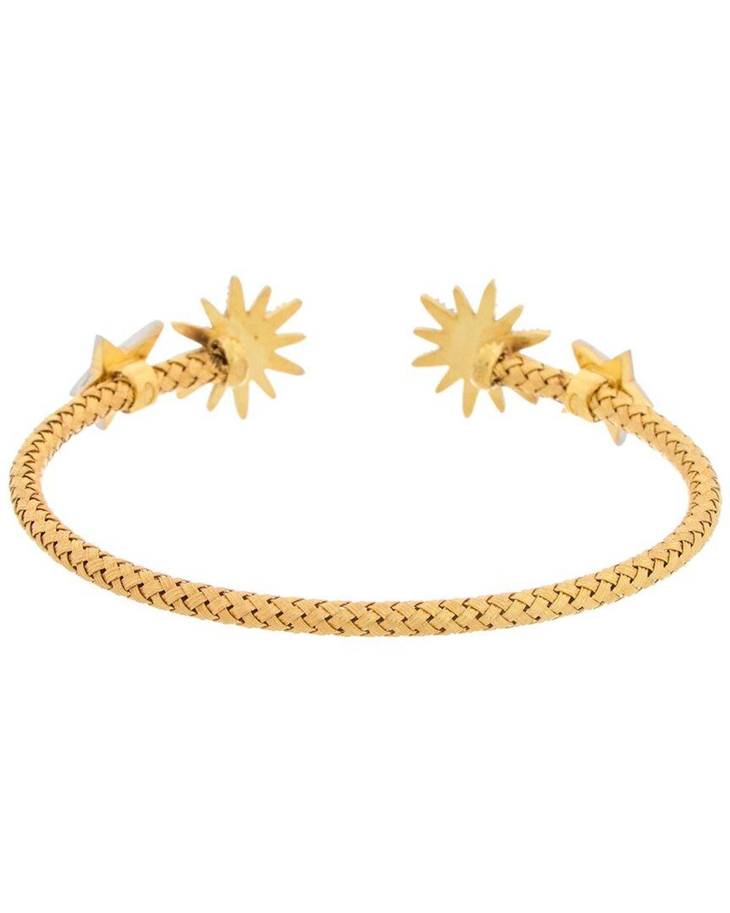 Meshmerise Metallic 18k Rose Gold Vermeil 0.20 Ct. Tw. Diamond Mesh Bangle