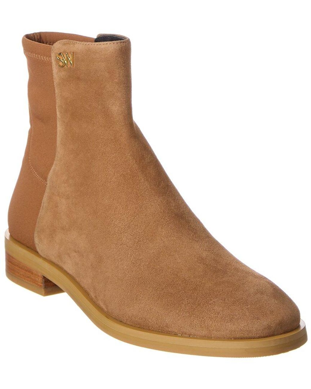 Stuart Weitzman Brown Kye City Suede Bootie
