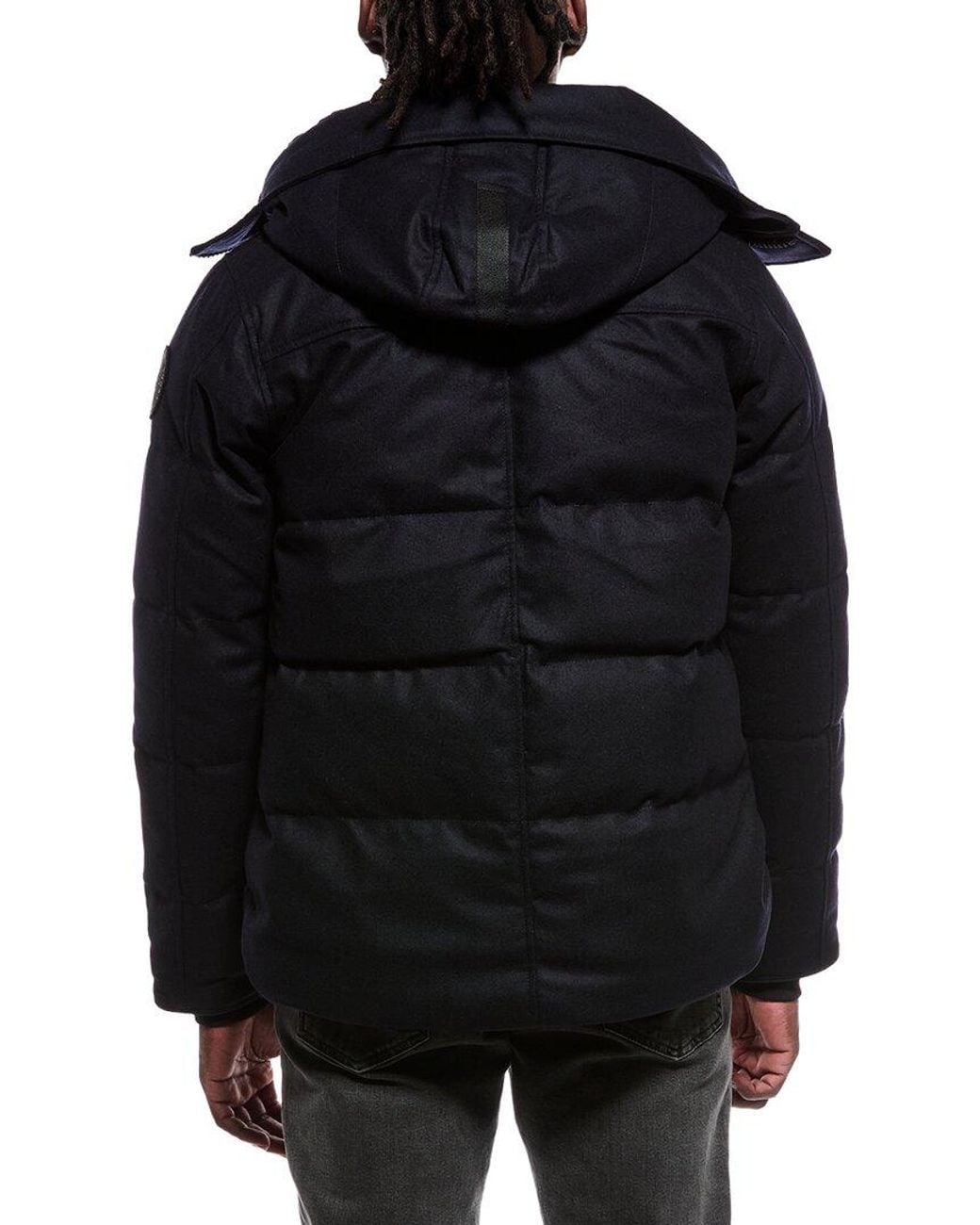 Canada Goose Black Macmillan Wool-Blend Down Parka for men