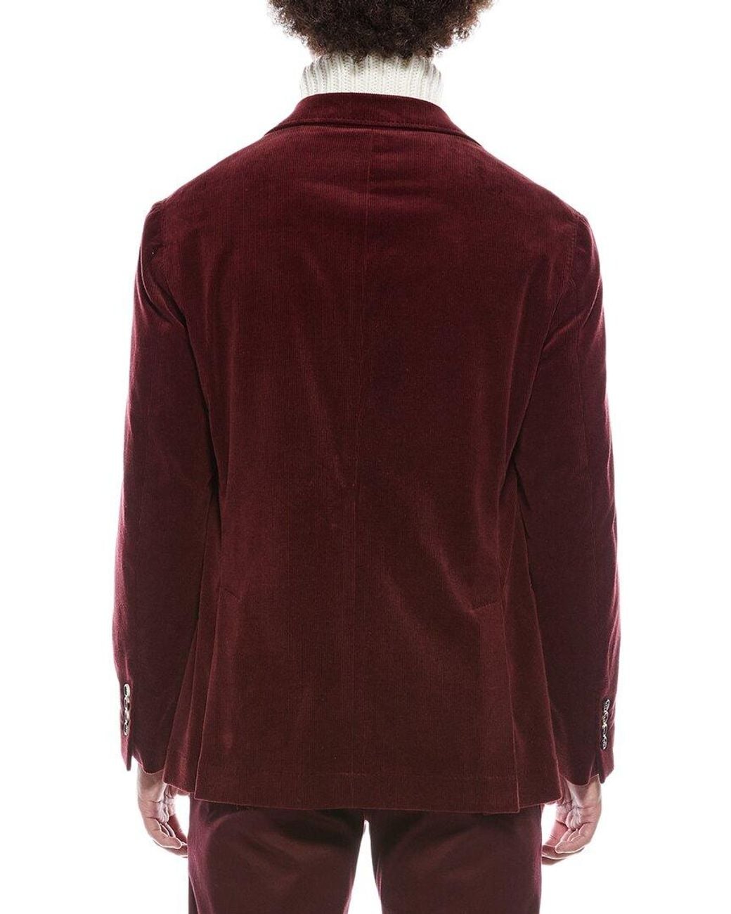 Brunello Cucinelli Purple Cashmere-Blend Corduroy Blazer for men