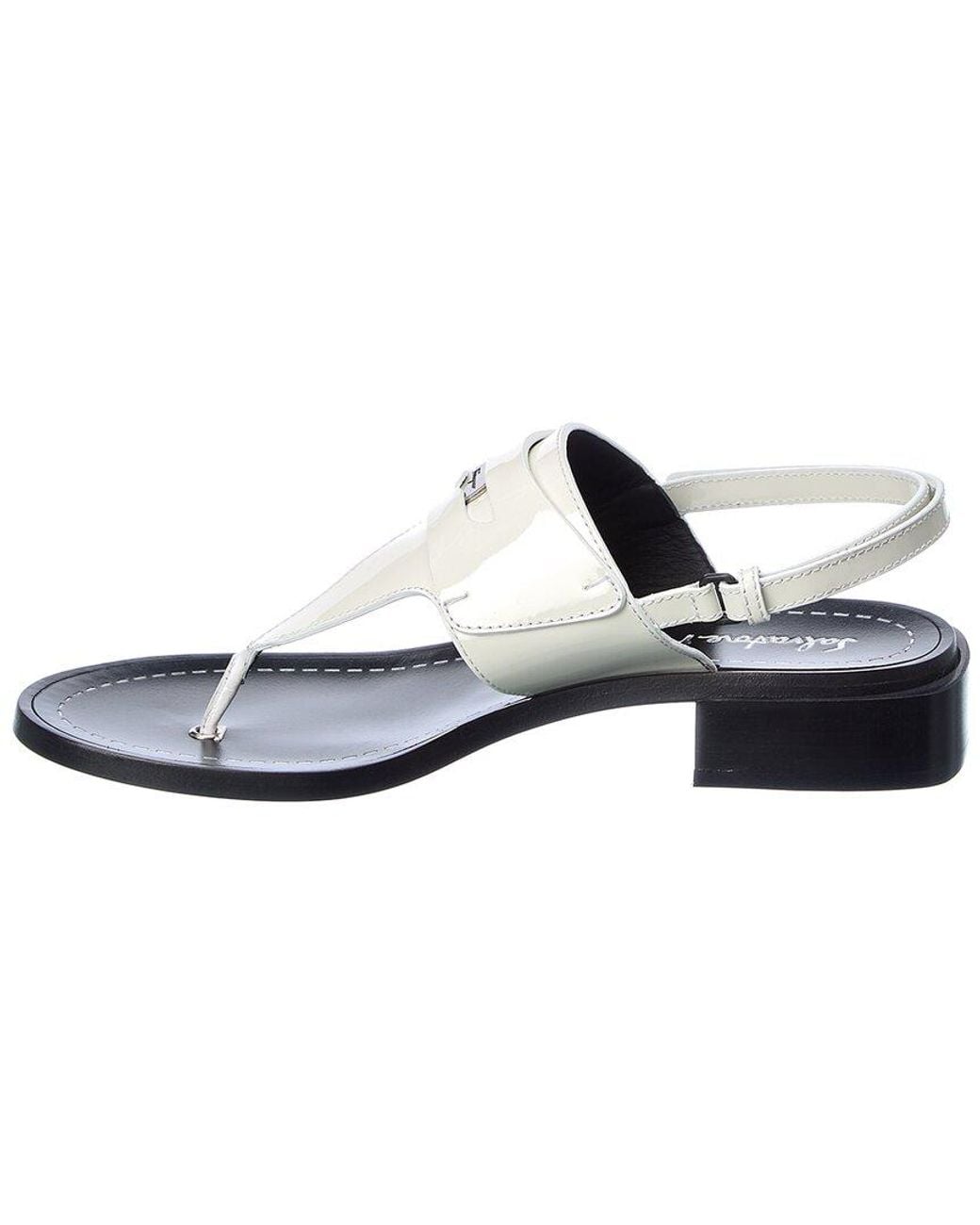 Ferragamo White Nya Leather Sandal