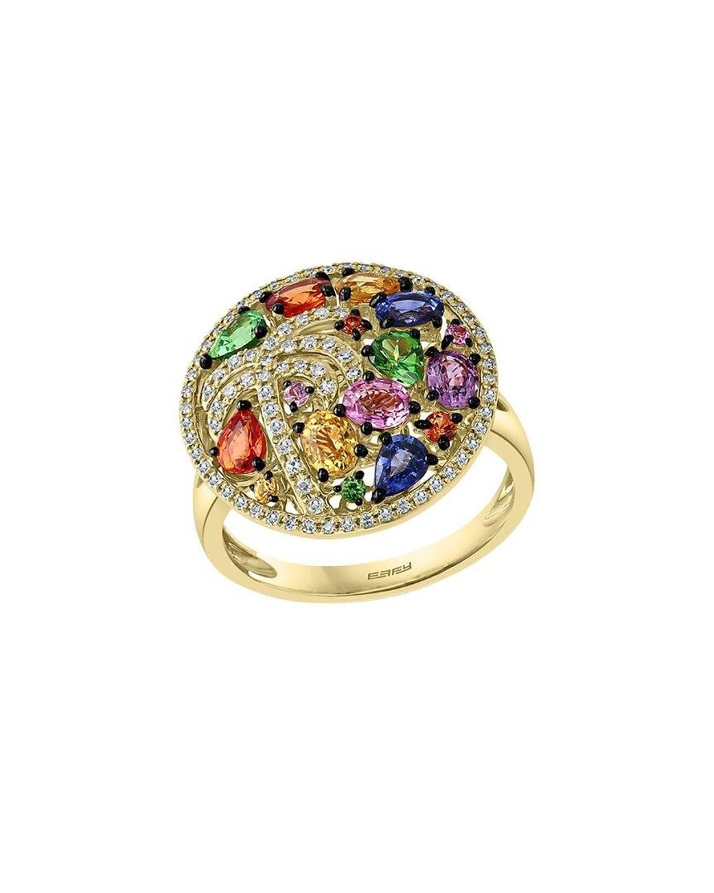 Effy Fine Jewelry White 14K 2.42 Ct. Tw. Diamond & Gemstone Ring